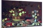 A Basket of Grapes and other Fruit by Balthasar van der Ast