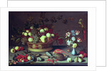 A Basket of Grapes and other Fruit by Balthasar van der Ast