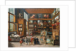 A Spacious Entrance Hall with Pictures, Collectors' Items, an Artist and a Connoisseur, c.1635-1640 by Cornelis de I Baellieur
