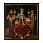 Saint Ferdinand Enthroned with Two Courtiers by Juan de Juanes