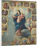 The Immaculate Conception with the Fifteen Mysteries of the Rosary by Miguel Cabrera