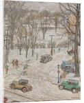 Street Scene in Winter by Robert Reid