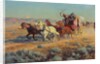 Stagecoach Pursued by Mounted Indians, 1912 by Richard Lorenz