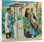 A Pueblo Well Scene by Walter Ufer