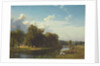 A River Landscape, Westphalia, 1855 by Albert Bierstadt
