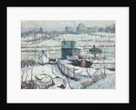 Boathouse, Winter, Harlem River, 1918 by Ernest Lawson