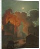 A Fire in Boston by Moonlight, c.1830-1835 by Robert Salmon