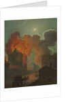 A Fire in Boston by Moonlight, c.1830-1835 by Robert Salmon