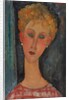 Blonde Woman with Curly Hair; La blonde aux boucles d'oreille, c.1918-1919 by Amedeo Modigliani