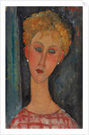 Blonde Woman with Curly Hair; La blonde aux boucles d'oreille, c.1918-1919 by Amedeo Modigliani