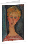 Blonde Woman with Curly Hair; La blonde aux boucles d'oreille, c.1918-1919 by Amedeo Modigliani