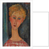 Blonde Woman with Curly Hair; La blonde aux boucles d'oreille, c.1918-1919 by Amedeo Modigliani
