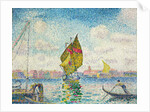 Sailboats on Giudecca or Venice, Marine; Barques a voiles sur la Giudecca or Venise, Marine, 1903-1905 by Henri-Edmond Cross