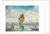 Sailboats on Giudecca or Venice, Marine; Barques a voiles sur la Giudecca or Venise, Marine, 1903-1905 by Henri-Edmond Cross