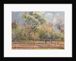Pear Trees in Bloom, Eragny; Poiriers en fleur, Eragny, 1894 by Camille Pissarro