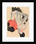 Woman with Red Pants and Standing Female Nude; Liegende Frau mit roter Hose und stehender weiblicher Akt, 1912 by Egon Schiele