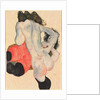 Woman with Red Pants and Standing Female Nude; Liegende Frau mit roter Hose und stehender weiblicher Akt, 1912 by Egon Schiele