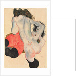Woman with Red Pants and Standing Female Nude; Liegende Frau mit roter Hose und stehender weiblicher Akt, 1912 by Egon Schiele