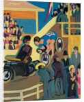Bicycle Race with Motor Relay; Radrennen mit Motorvorspann, 1927-1928 by Ernst Ludwig Kirchner