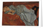 Woman Lying on a Red Couch; Femme couchee sur un Divan Rouge, c.1916 by Chaim Soutine