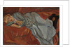 Woman Lying on a Red Couch; Femme couchee sur un Divan Rouge, c.1916 by Chaim Soutine