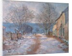 Snow in Limetz; Effet de neige a Limetz, 1886 by Claude Monet