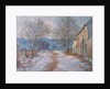 Snow in Limetz; Effet de neige a Limetz, 1886 by Claude Monet