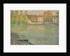 Houses by the River at Sunset, Moret; Maisons sur la riviere au soleil couchant, Moret, 1918 by Henri Eugene Augustin Le Sidaner