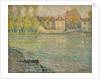 Houses by the River at Sunset, Moret; Maisons sur la riviere au soleil couchant, Moret, 1918 by Henri Eugene Augustin Le Sidaner