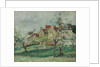 Flowering Plum Tress, Pontoise; Pruniers en fleur, Pontoise, c.1876 by Camille Pissarro