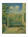 The Courtyard of Maison Rondest, Pontoise; La cour de la maison Rondest, Pontoise, 1880 by Camille Pissarro