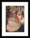 Two Seated Girls Before Birch Trunks; Zwei sitzende Madchen vor Birkenstammen, 1904 by Paula Modersohn-Becker