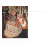 Two Seated Girls Before Birch Trunks; Zwei sitzende Madchen vor Birkenstammen, 1904 by Paula Modersohn-Becker