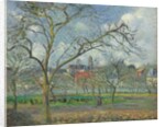 Orchard at Saint-Ouen-l'Aumone in Winter; Verger a Saint-Ouen-l'Aumone en hiver, 1877 by Camille Pissarro