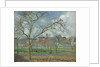 Orchard at Saint-Ouen-l'Aumone in Winter; Verger a Saint-Ouen-l'Aumone en hiver, 1877 by Camille Pissarro