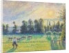 Pasture, Sunset, Eragny by Camille Pissarro