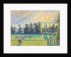 Pasture, Sunset, Eragny by Camille Pissarro