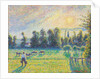 Pasture, Sunset, Eragny by Camille Pissarro