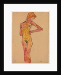 Standing Female Nude; Stehender weiblicher Akt, 1910 by Egon Schiele