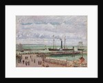 Entrance to the Port of Le Havre and the West Breakwaters, Luminous Grey Weather by Camille Pissarro