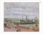 Entrance to the Port of Le Havre and the West Breakwaters, Luminous Grey Weather by Camille Pissarro
