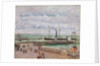 Entrance to the Port of Le Havre and the West Breakwaters, Luminous Grey Weather by Camille Pissarro