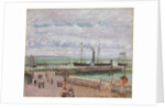 Entrance to the Port of Le Havre and the West Breakwaters, Luminous Grey Weather by Camille Pissarro