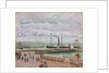 Entrance to the Port of Le Havre and the West Breakwaters, Luminous Grey Weather by Camille Pissarro