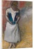 Standing Woman Seen from the Front, Clasping her Corset by Edgar Degas