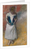 Standing Woman Seen from the Front, Clasping her Corset by Edgar Degas