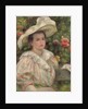 Young Girl Amongst Flowers or Woman with White Hat; Jeune fille dans les fleurs or Femme au chapeau blanc, c.1895 by Pierre Auguste Renoir