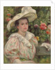 Young Girl Amongst Flowers or Woman with White Hat; Jeune fille dans les fleurs or Femme au chapeau blanc, c.1895 by Pierre Auguste Renoir