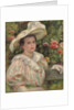 Young Girl Amongst Flowers or Woman with White Hat; Jeune fille dans les fleurs or Femme au chapeau blanc, c.1895 by Pierre Auguste Renoir