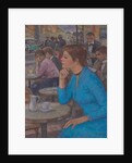 Eugenie in a Blue Dress at 'Deux Magots', Paris, c.1980 by Francois Gall